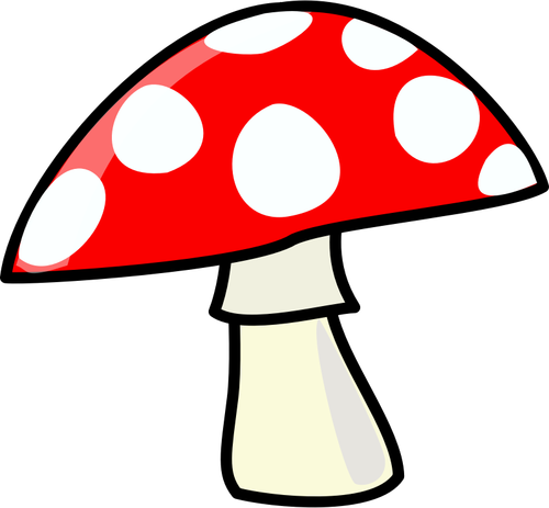 Vektor-Bild fleckig rot-Pilz-Symbol