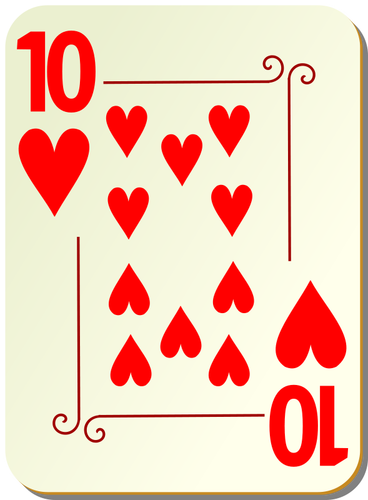 Ten of hearts vector clip art