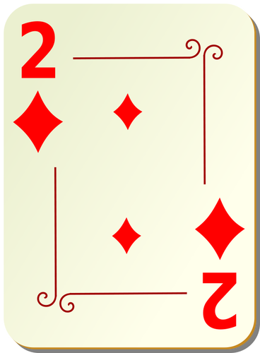 Two of diamonds vector graphics