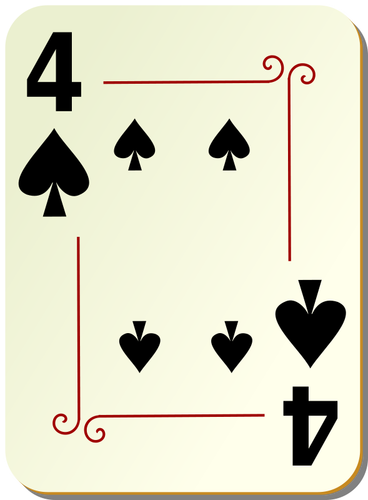 Quatro de espadas de baralho vetor ilustração