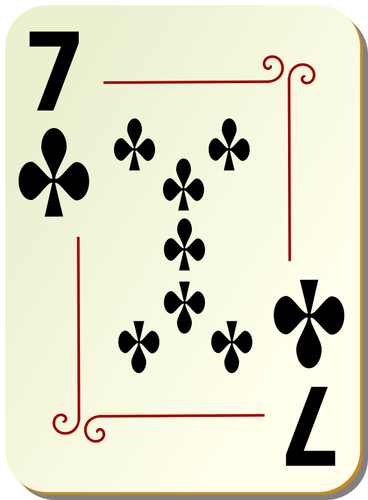 Zeven van clubs vectorafbeeldingen