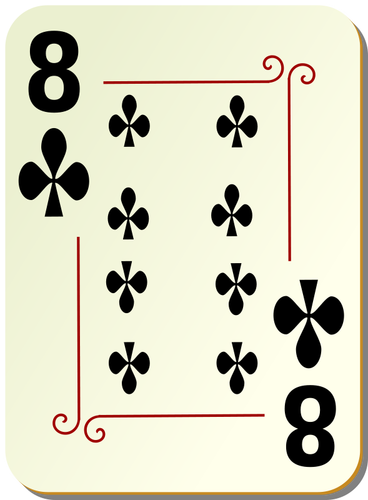 Opt dintre cluburi de desen vector