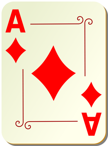 Ace of diamonds vector drawing