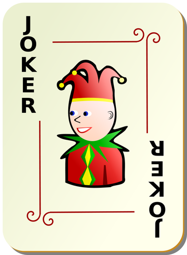 Image vectorielle de Black Joker carte à jouer