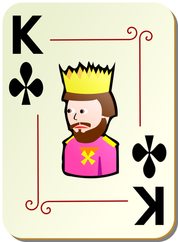 King of clubs vector image