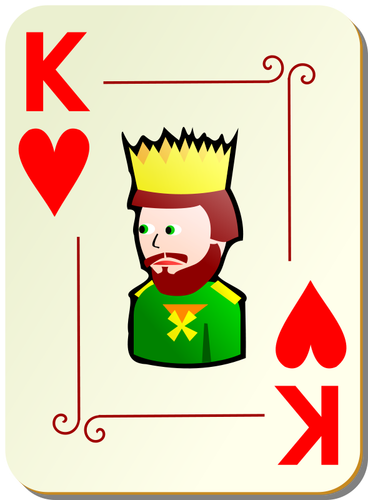 Král srdcí vektorové ilustrace