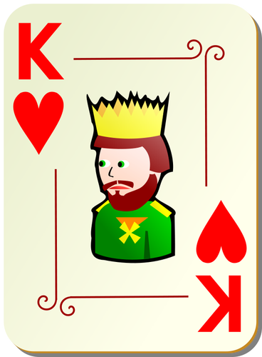 Koning van harten vectorillustratie