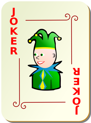 Red Joker carte de joc vector imagine