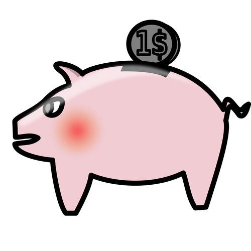 Piggy bank vector