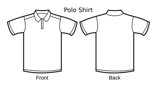 Polo shirt template vektor gambar