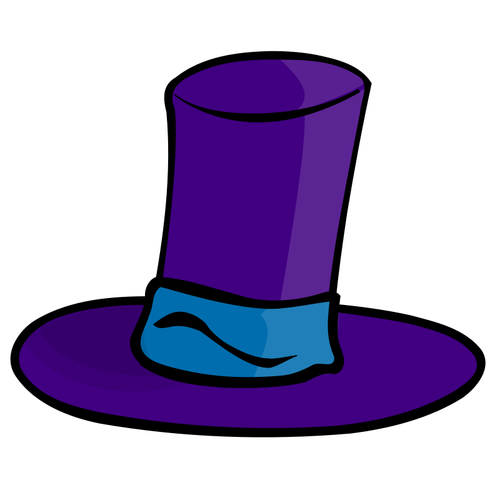 בתמונה וקטורית כובע סגול