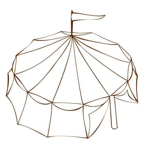 Chapiteau de cirque RPG carte image vectorielle symbole