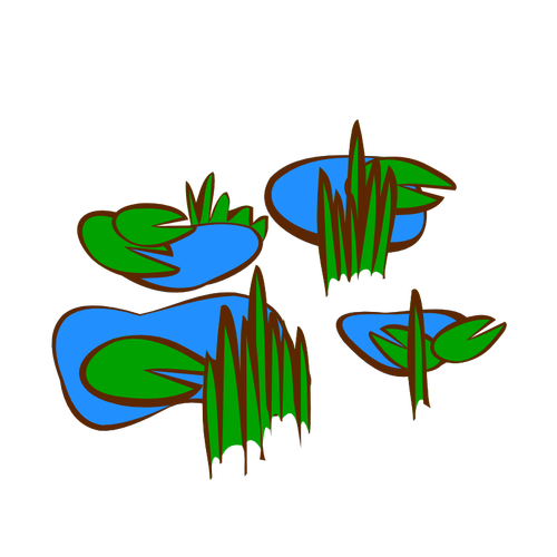 Marsh RPG kaartafbeelding symbool vector