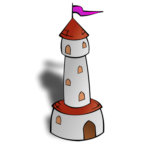 برج دائري مع ناقل العلم