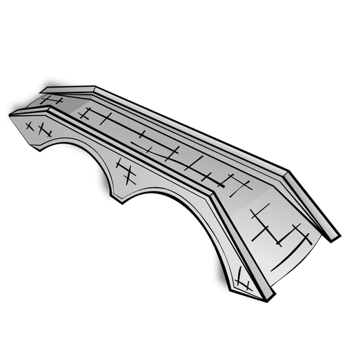 Gráficos del vector RPG mapa símbolo de puente de piedra