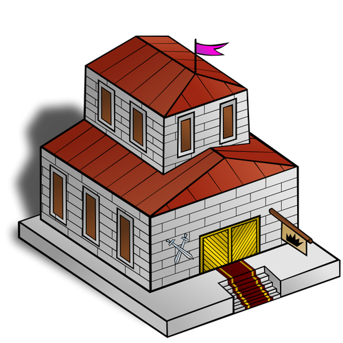 Vector kaart symbolen van stadhuis