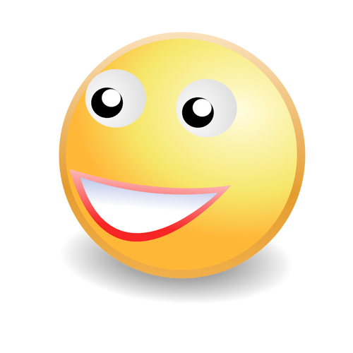 Sourire espiègle smiley face icône vector image