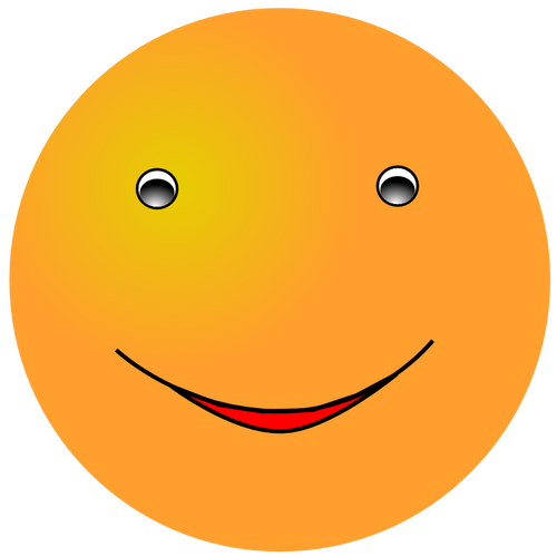 Image clipart vectoriel du visage jaune heureux