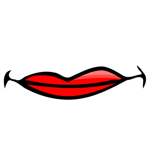 Labios rojos mujer vector de la imagen