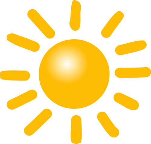 Bright sun vector drawing