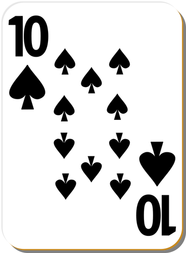 Dieci di picche carta da gioco vettoriale ClipArt