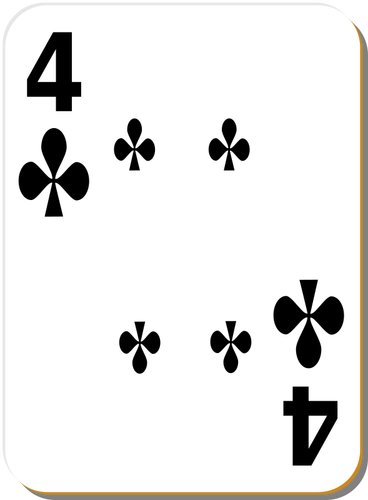 Four of clubs vector illustration