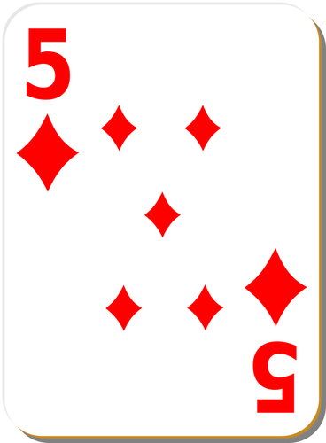 Five of diamonds vector clip art