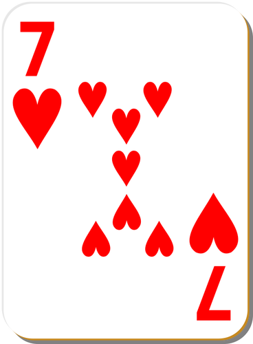 Seven of hearts vector clip art