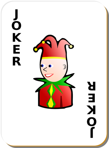 Musta Jokeri pelikortti vektori ClipArt