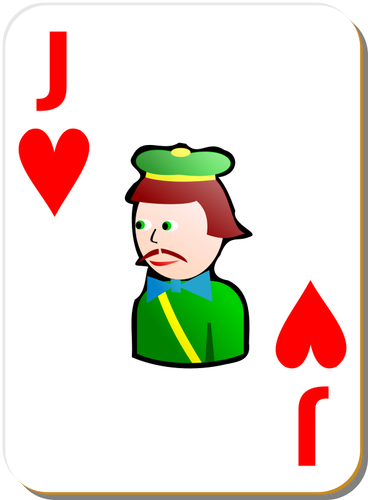 Sydämen jokeri vektori ClipArt