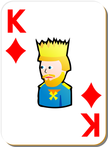 Koning van diamanten vector tekening