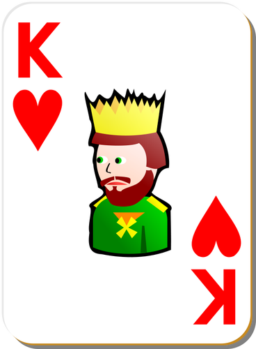 Król kier wektor clipart