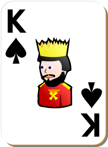 Kongen av Spar spillkort vektortegning
