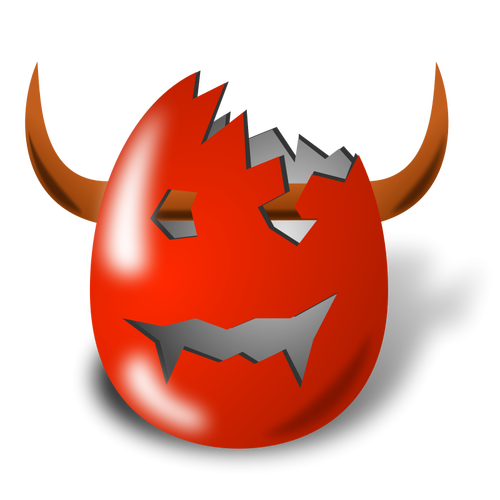 Diablo Easter egg shell vector de la imagen