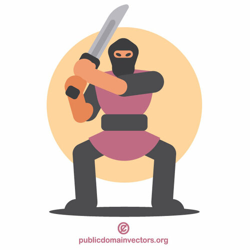 Ninja războinic cu o sabie