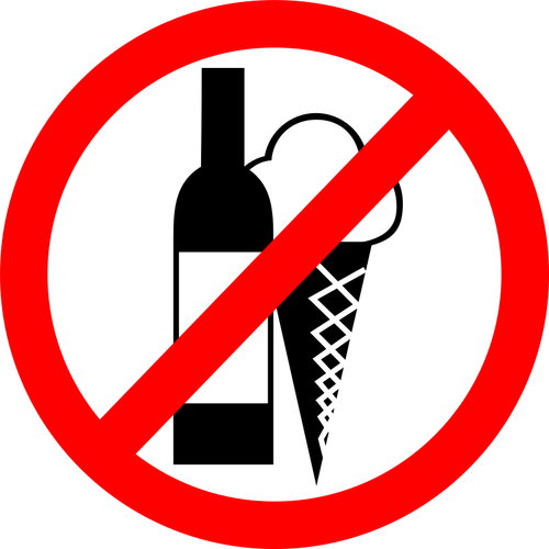 "Hayır içecekler, hayır dondurma" vektör görüntü kayıt