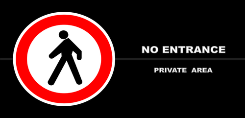 No entrance sign vector graphics