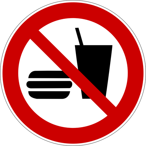 Ingen fastfood vektor symbol