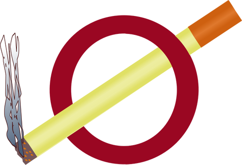 Žádné kouření 3D symbolem Vektor Klipart