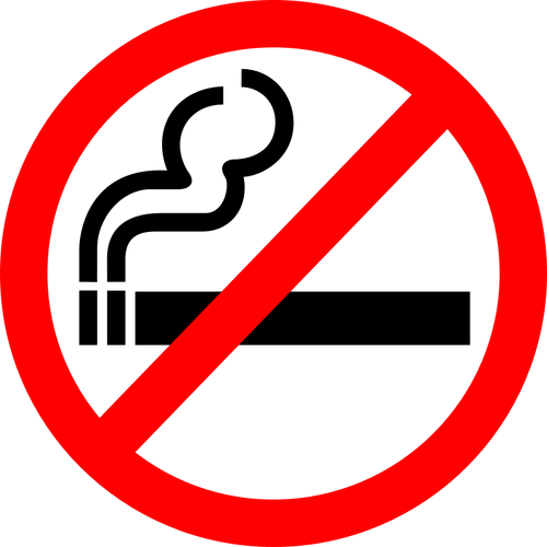 Vektorové ilustrace standardu výstraha-zákaz kouření