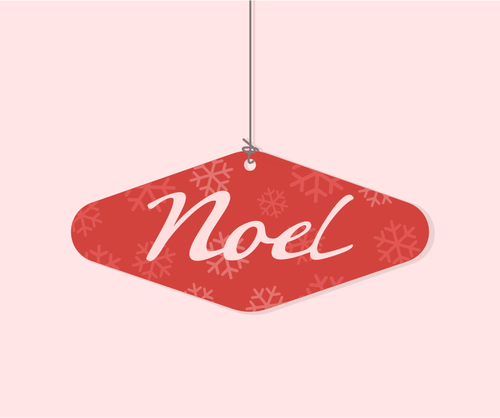 Noel Noel kare süs vektör çizim