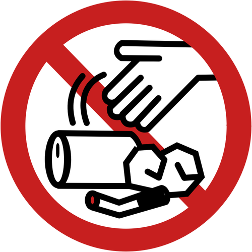 Nessun segno littering vector ClipArt