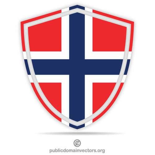 Schild Norwegische Flagge