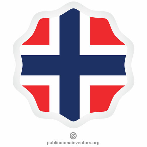 Bendera Norwegia stiker clip art