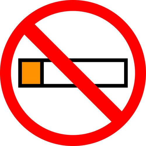 Wektor rysunek symbol zakazu palenia