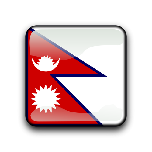 Vlag van Nepal binnen vierkant