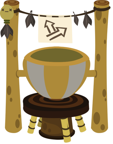 Tribal cooking pot vector art