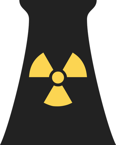 Prediseñadas de vector de la señal de una chimenea de la planta nuclear