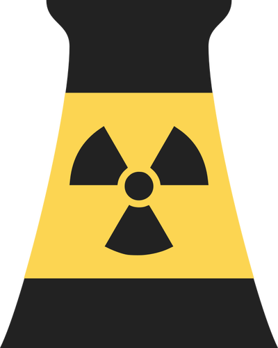 Elektrownia jądrowa reaktora roślina symbol grafika wektorowa