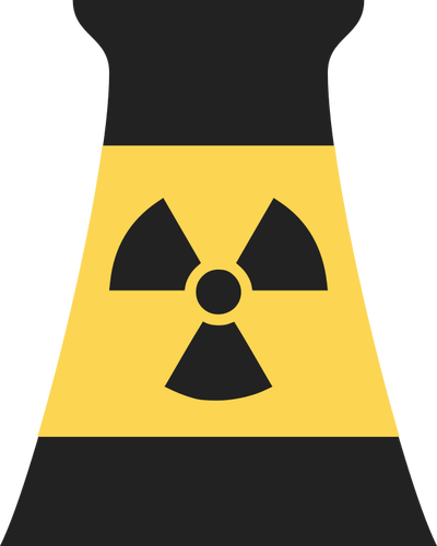 Nuclear power plant reactor symbool vector afbeelding